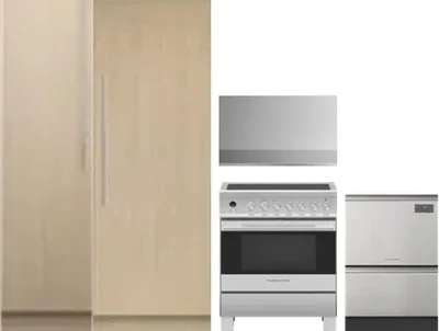 5 Piece Package Includes Refrigerator, Freezer, Range, Hood And Dishwasher